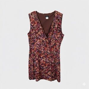 J Crew Wrap Dress Sleeveless Floral Ditsy women’s size 8 Boho Hippie Fall Autumn